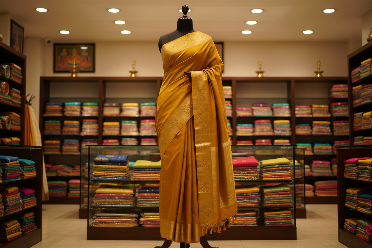 Pure Mango Silk Saree