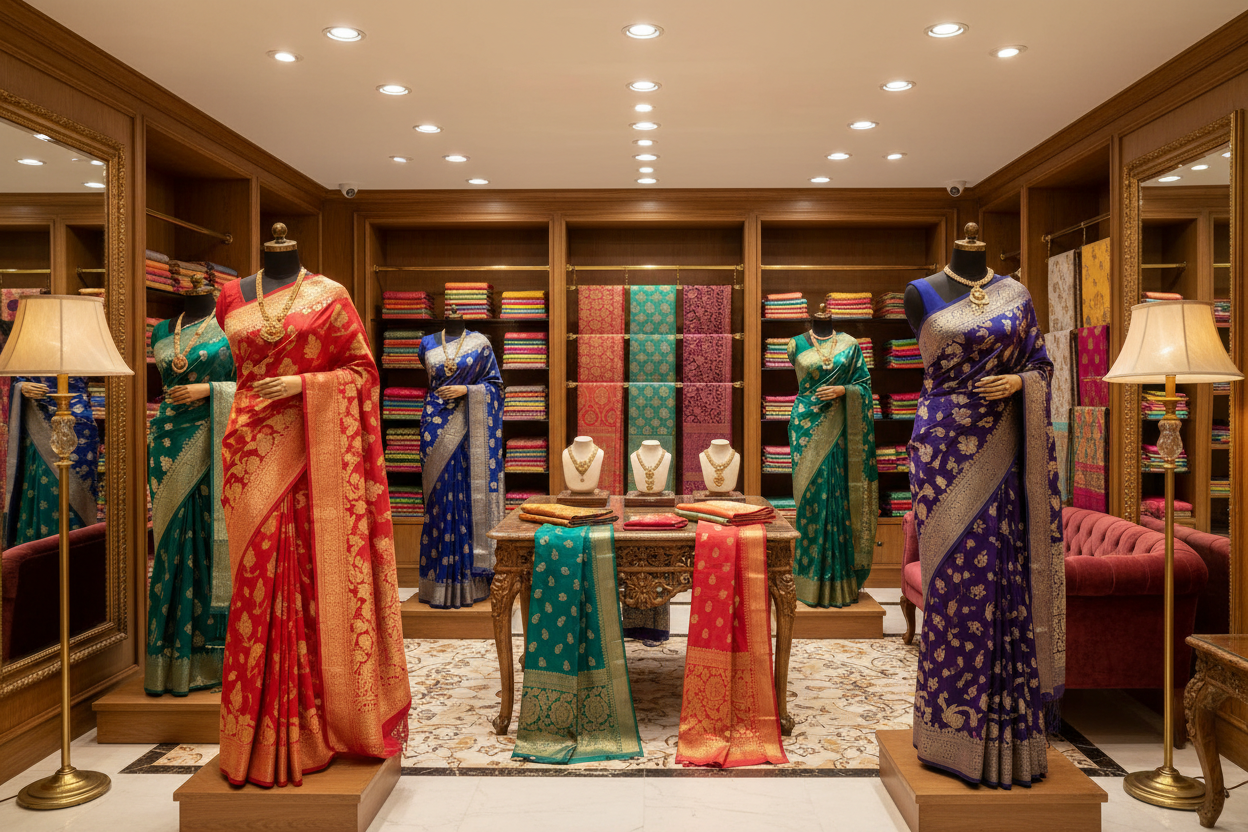 Pure Russian Banarasi Silk Saree