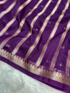 Banarasi Kora Organza Silk Saree with Small Buti, Slim Border & Designer Pallu