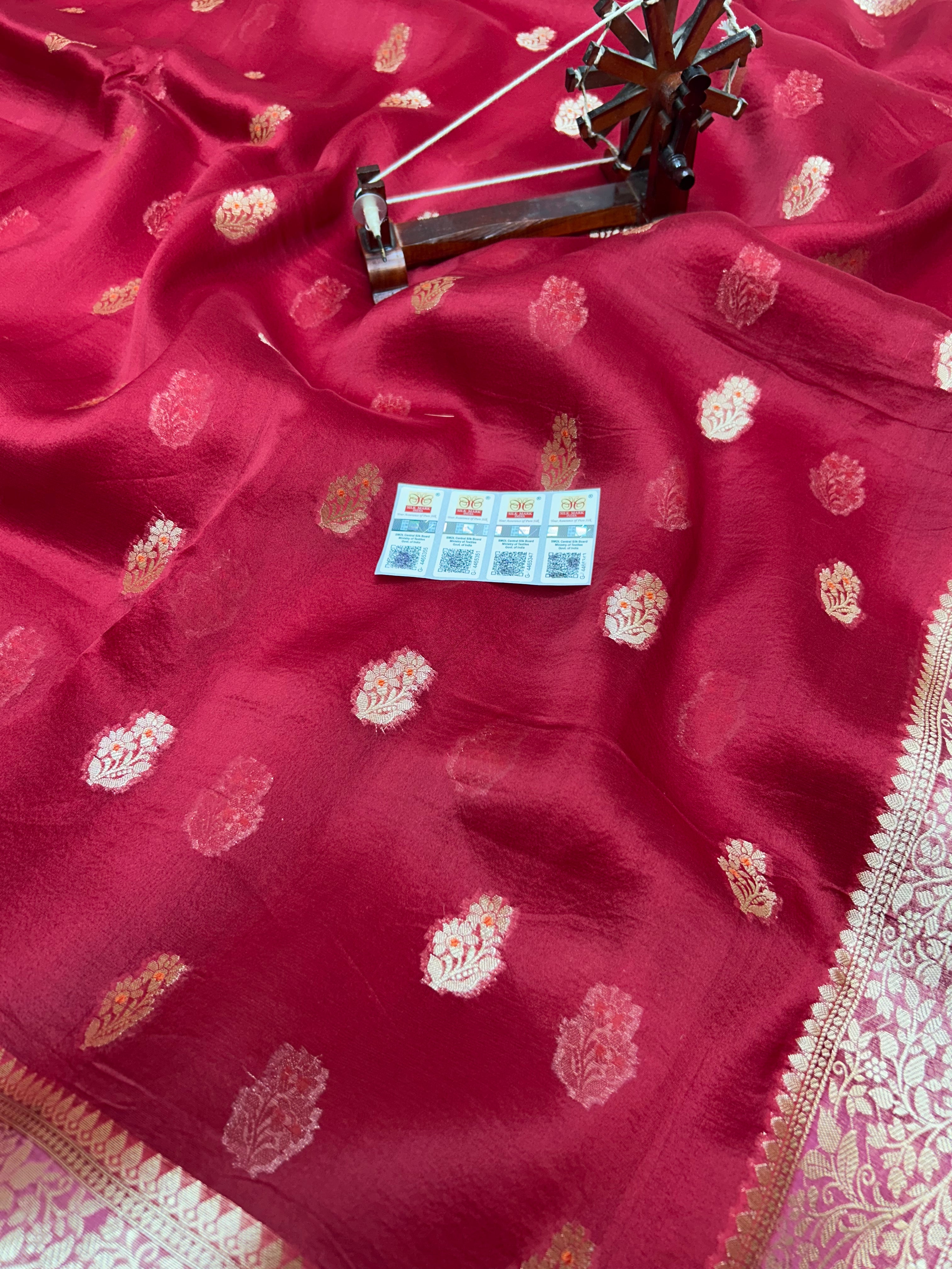 Banarasi Pure Kora Organza Silk Saree In Beautiful Dual Shade