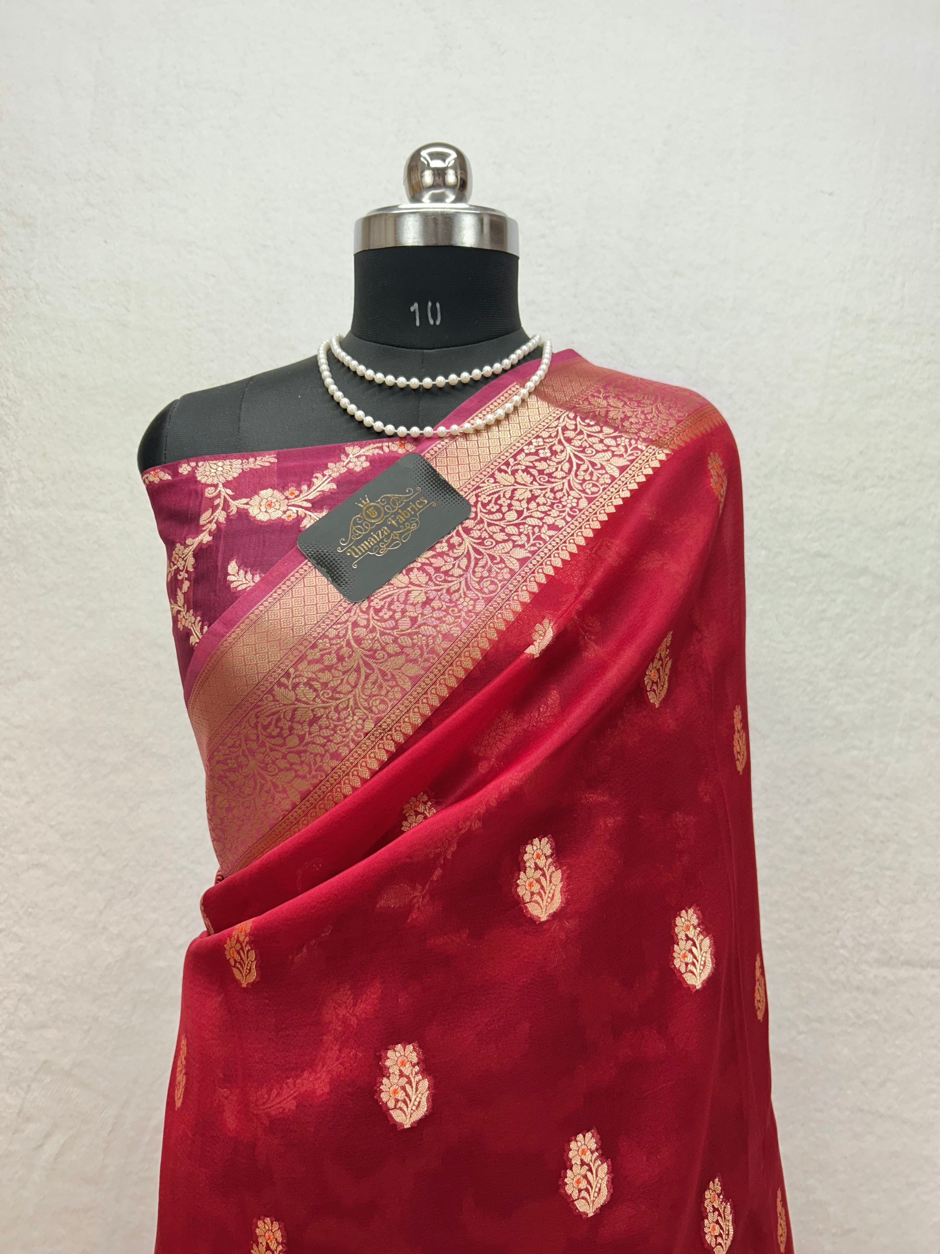 Banarasi Pure Kora Organza Silk Saree In Beautiful Dual Shade