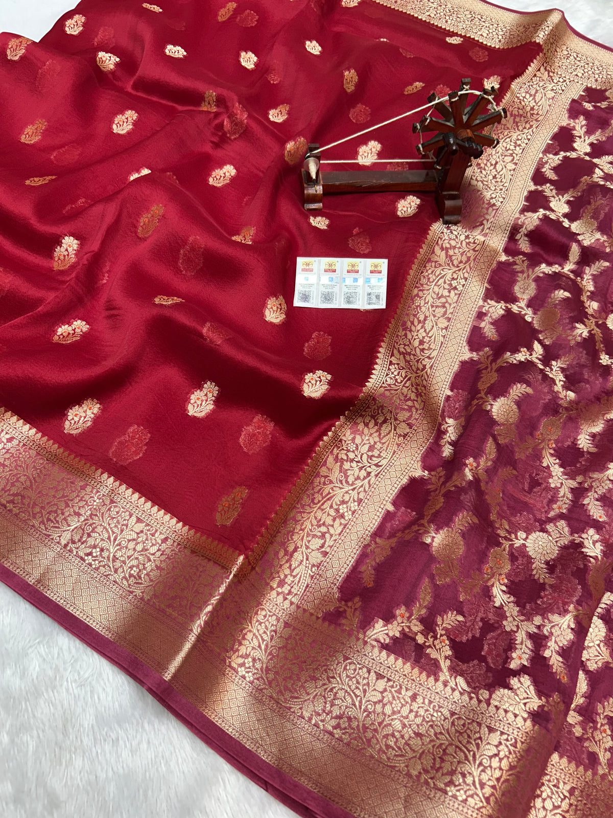 Banarasi Pure Kora Organza Silk Saree In Beautiful Dual Shade
