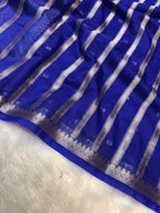 Banarasi Kora Organza Silk Saree with Small Buti, Slim Border & Designer Pallu