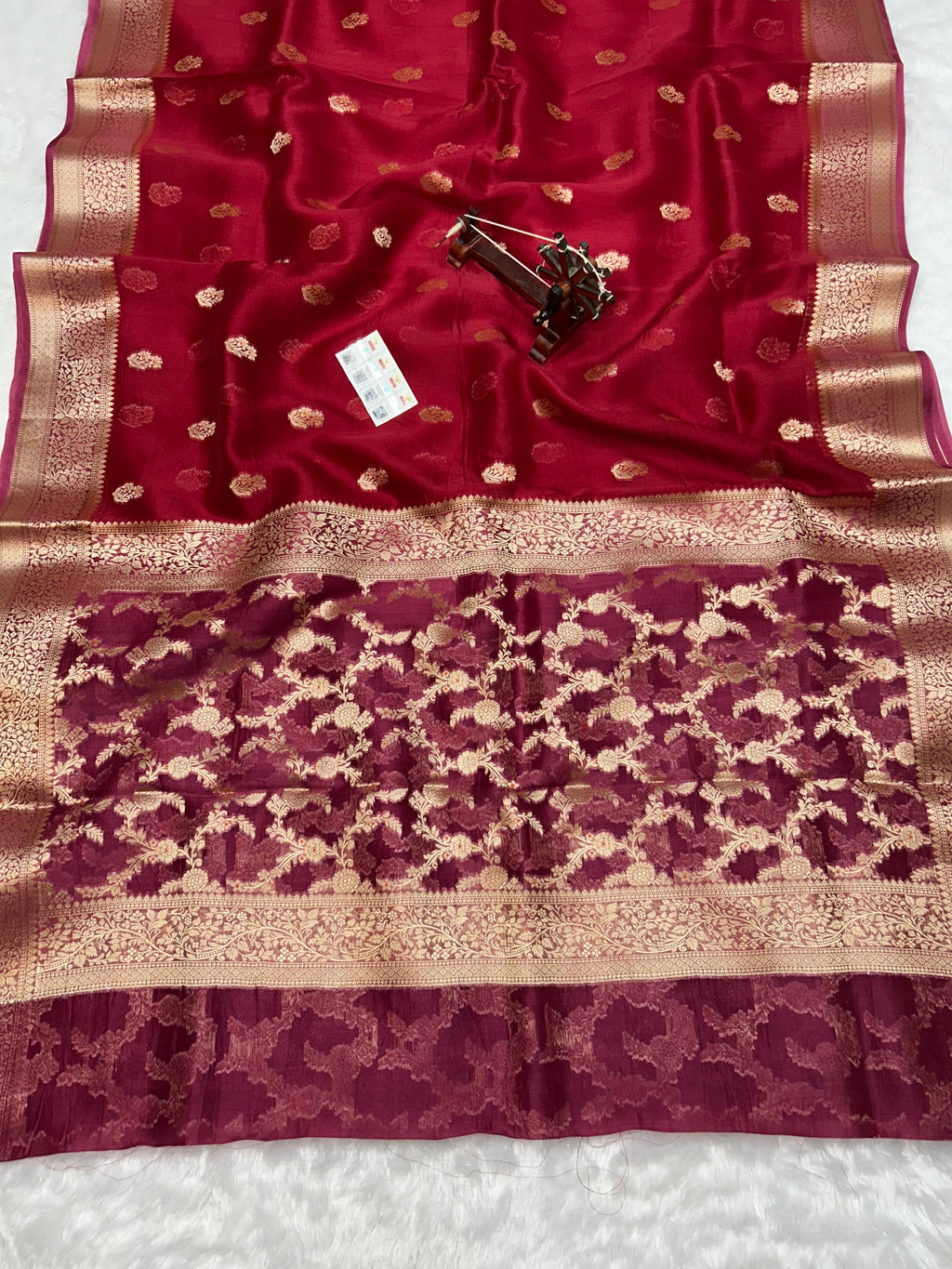 Banarasi Pure Kora Organza Silk Saree In Beautiful Dual Shade