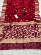 Banarasi Pure Kora Organza Silk Saree In Beautiful Dual Shade
