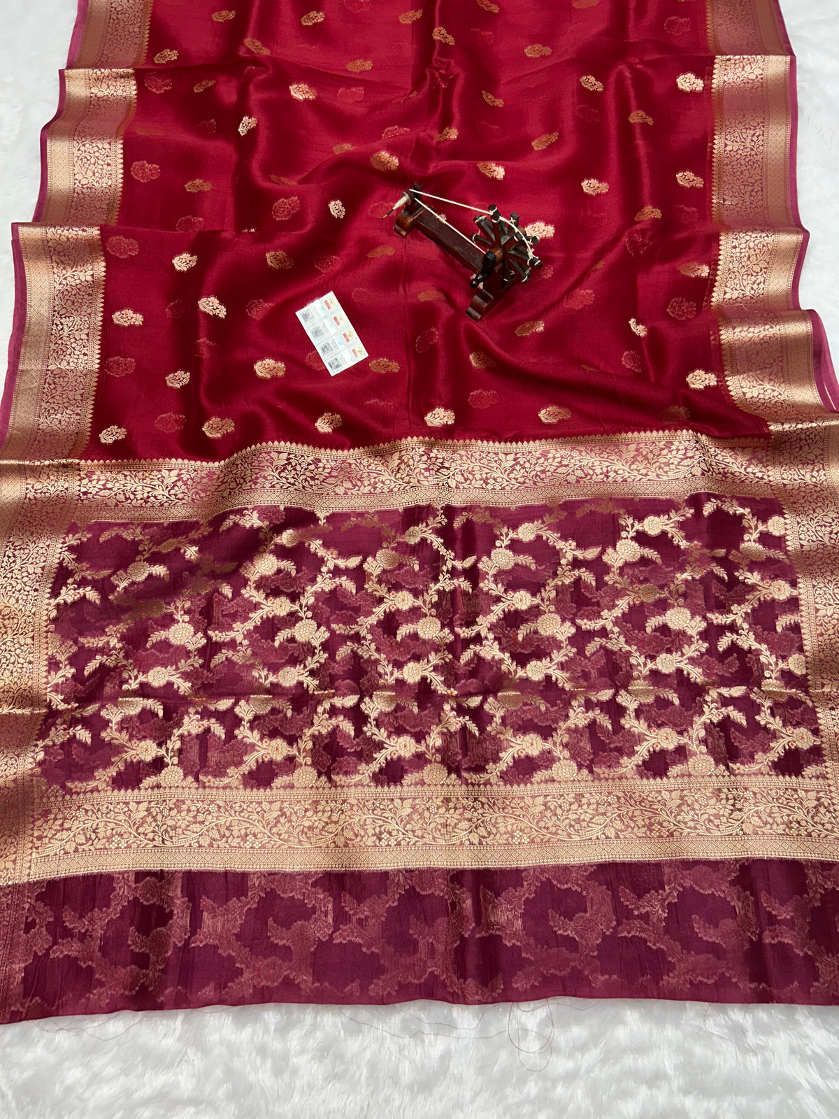 Banarasi Pure Kora Organza Silk Saree In Beautiful Dual Shade