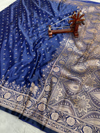 Banarasi  Handloom Katan Mashru Silk Saree