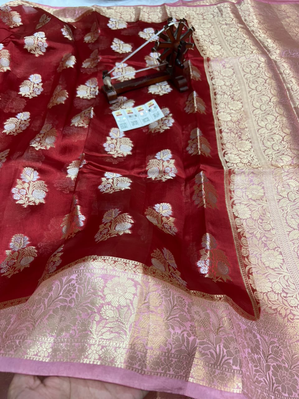 Pure Green Mango Silk Saree All Over Beautiful Sona Rupa Buta