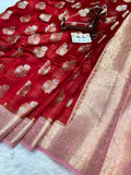 Pure Green Mango Silk Saree All Over Beautiful Sona Rupa Buta