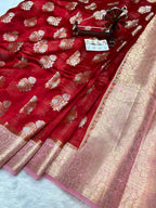 Pure Green Mango Silk Saree All Over Beautiful Sona Rupa Buta