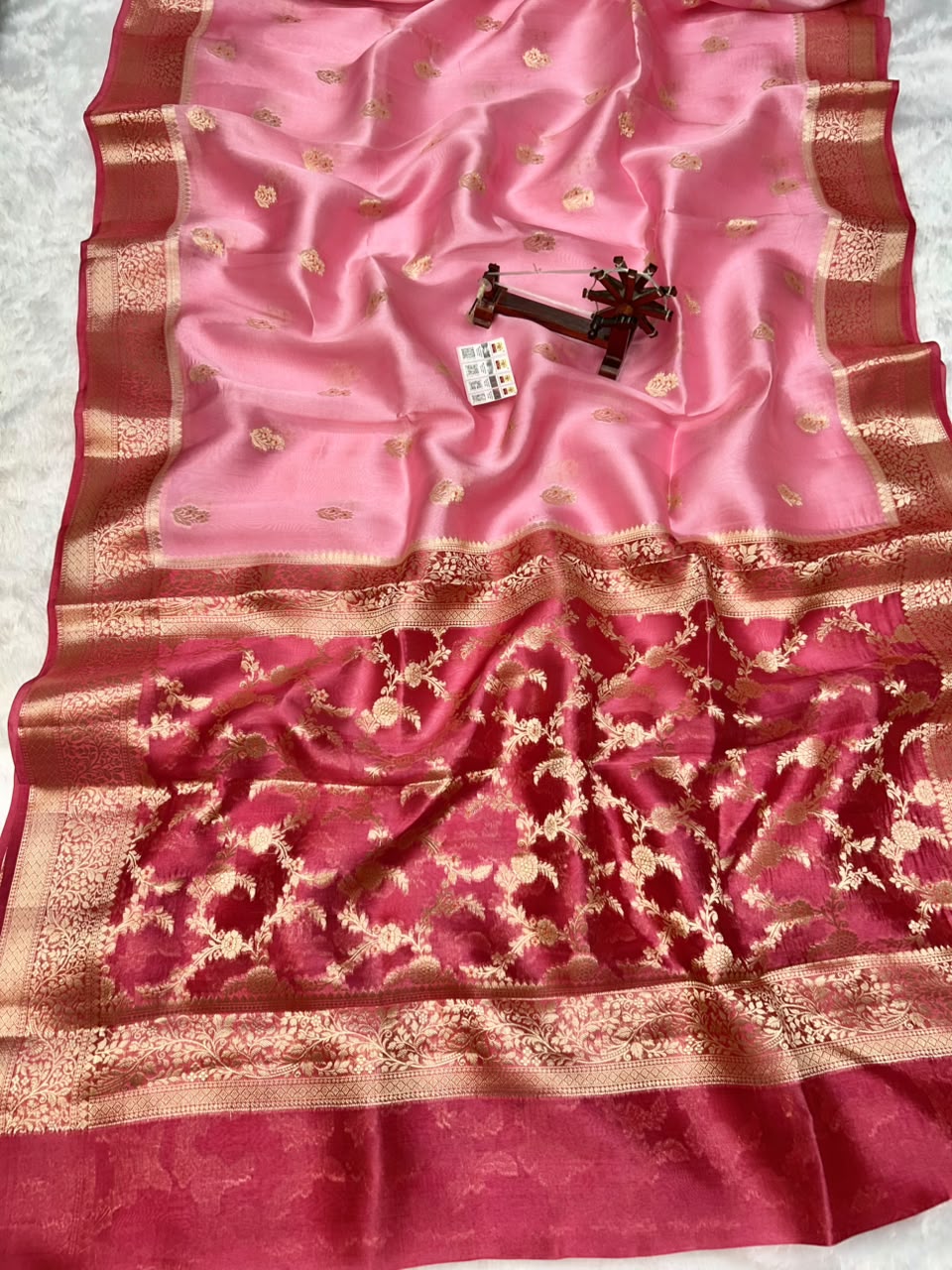 Pure Green Mango Silk Saree All Over Beautiful Minakari Gala Buti
