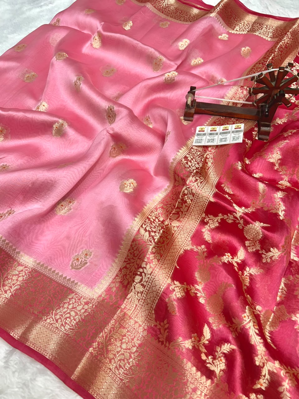 Pure Green Mango Silk Saree All Over Beautiful Minakari Gala Buti