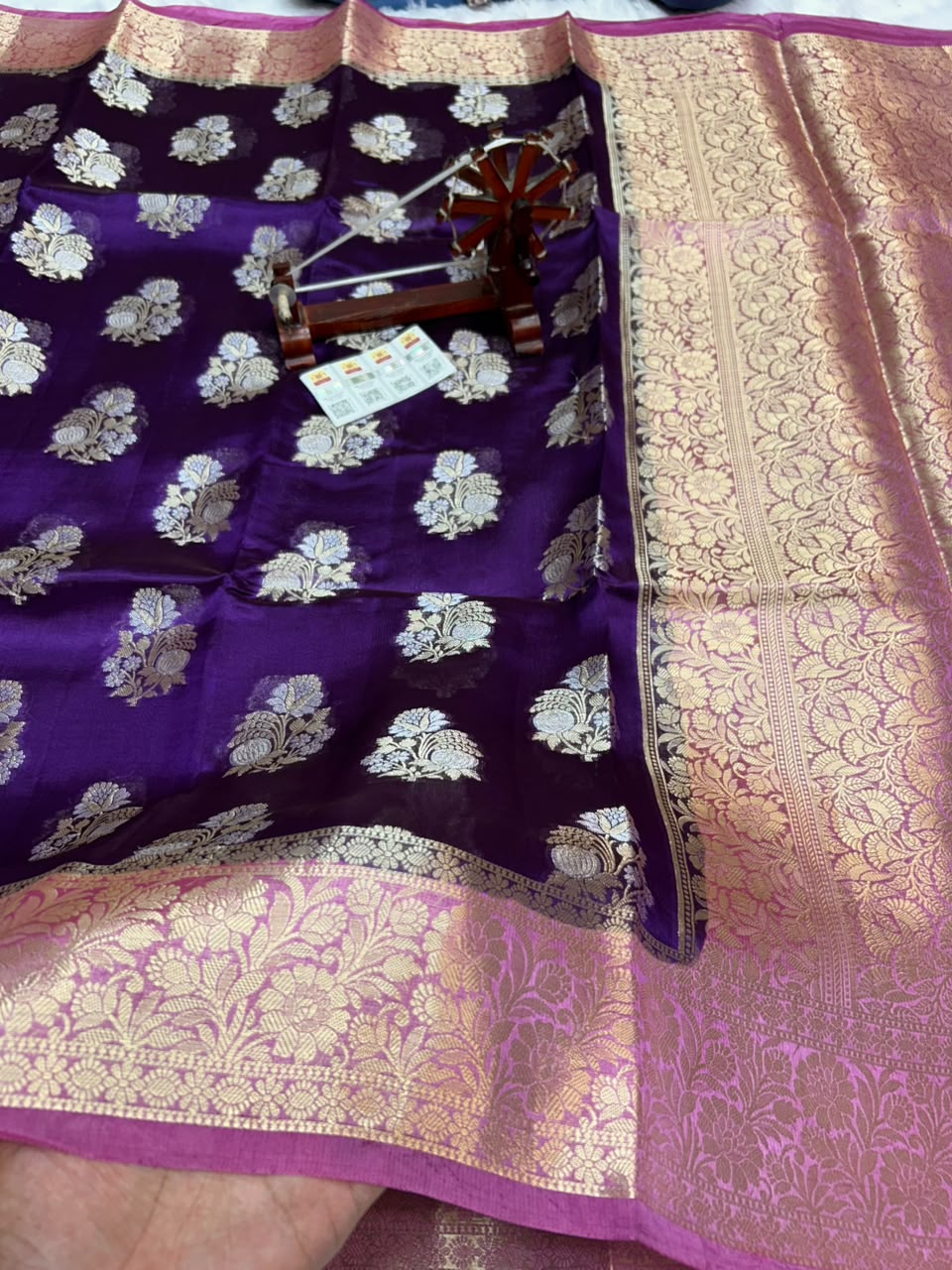 Pure Green Mango Silk Saree All Over Beautiful Sona Rupa Buta