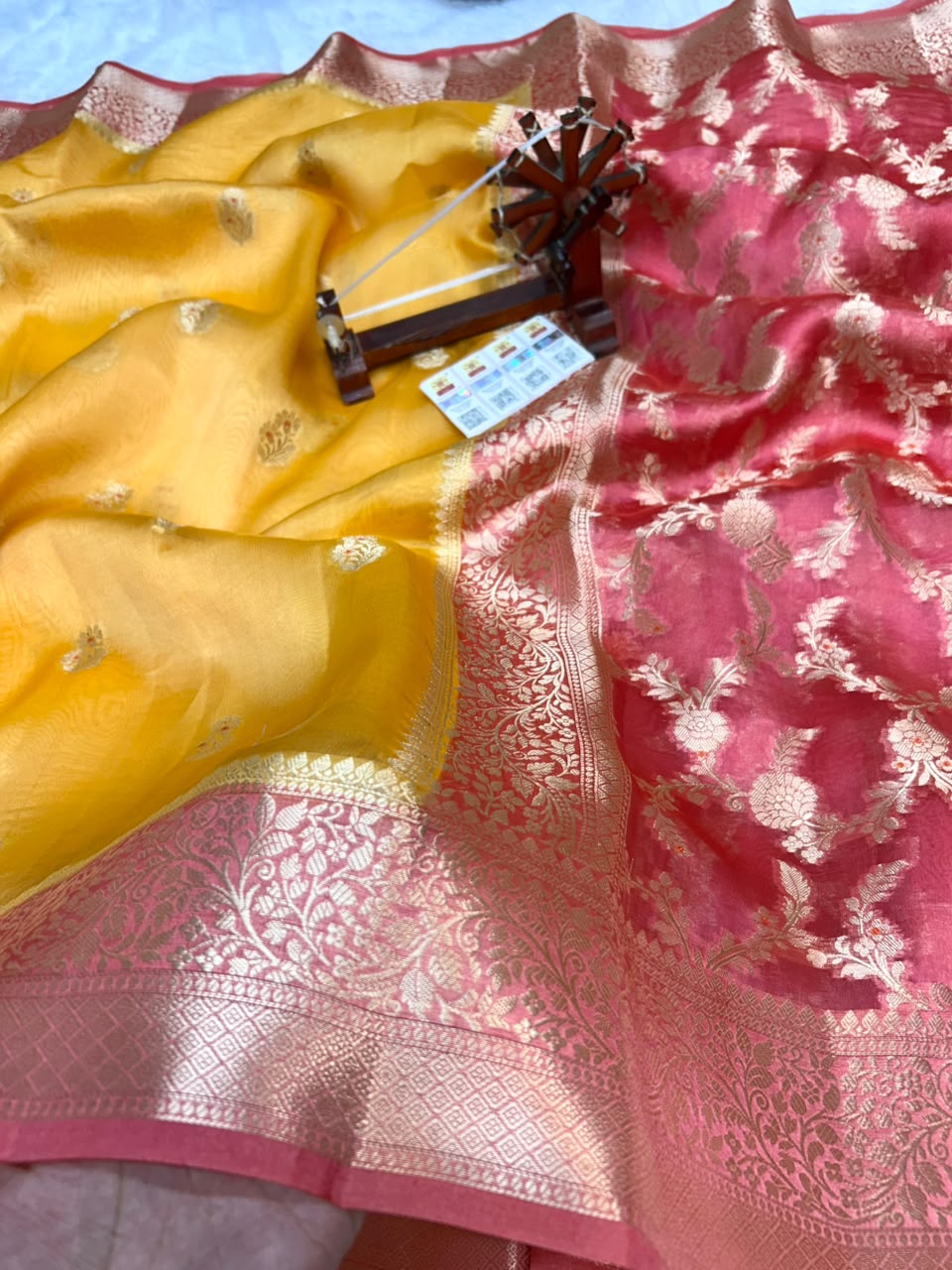 Pure Green Mango Silk Saree All Over Beautiful Minakari Gala Buti