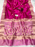 Pure Green Mango Silk Saree All Over Beautiful Minakari Gala Buti