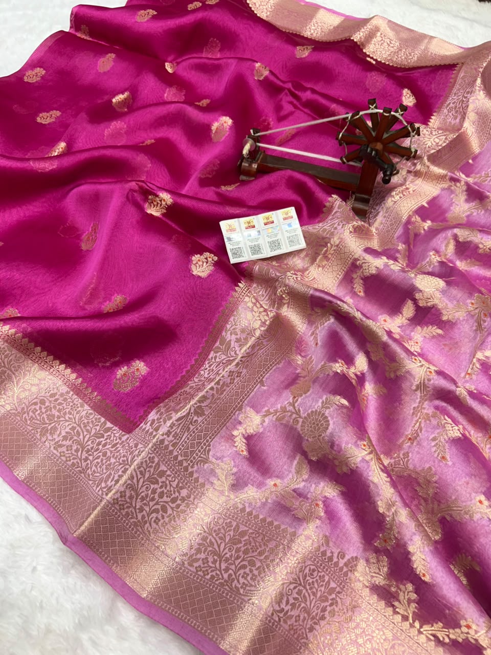 Pure Green Mango Silk Saree All Over Beautiful Minakari Gala Buti