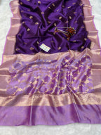 Pure Green Mango Silk Saree All Over Beautiful Minakari Gala Buti