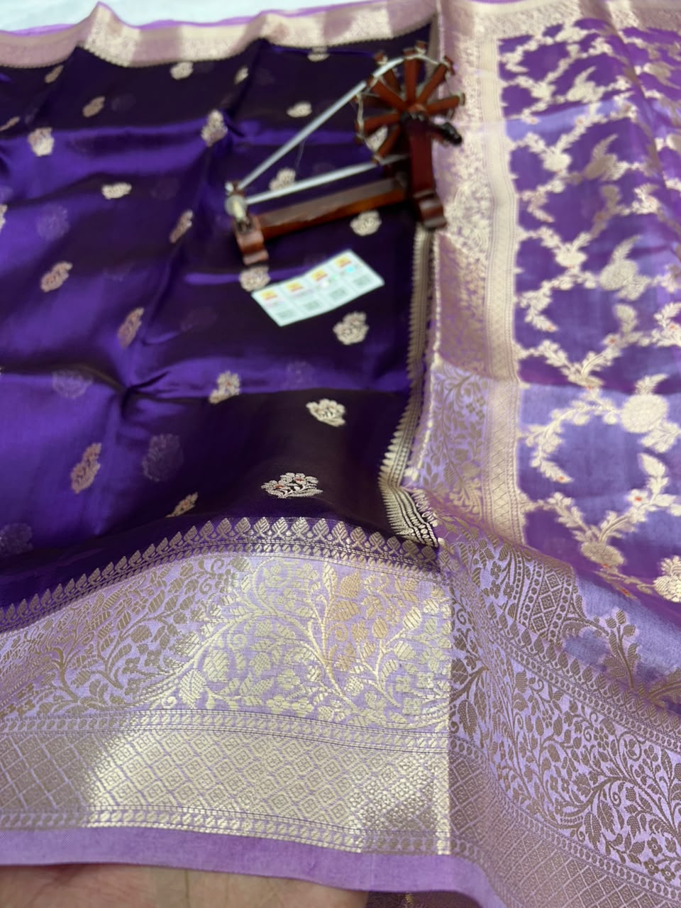 Pure Green Mango Silk Saree All Over Beautiful Minakari Gala Buti