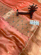 Pure Green Mango Silk Saree Flower Minakari Border