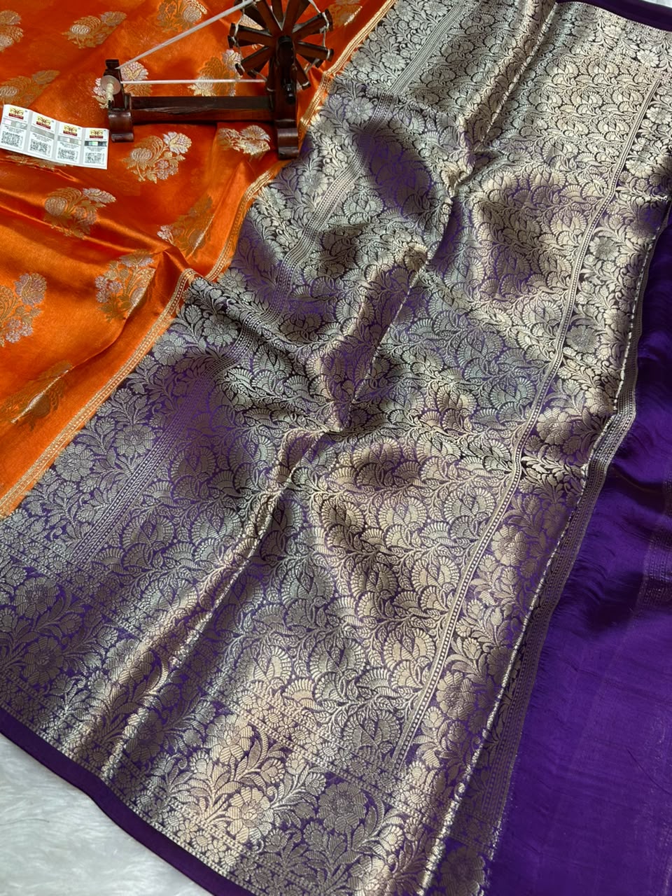 Pure Green Mango Silk Saree All Over Beautiful Sona Rupa Buta
