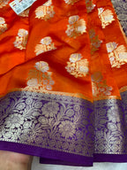 Pure Green Mango Silk Saree All Over Beautiful Sona Rupa Buta