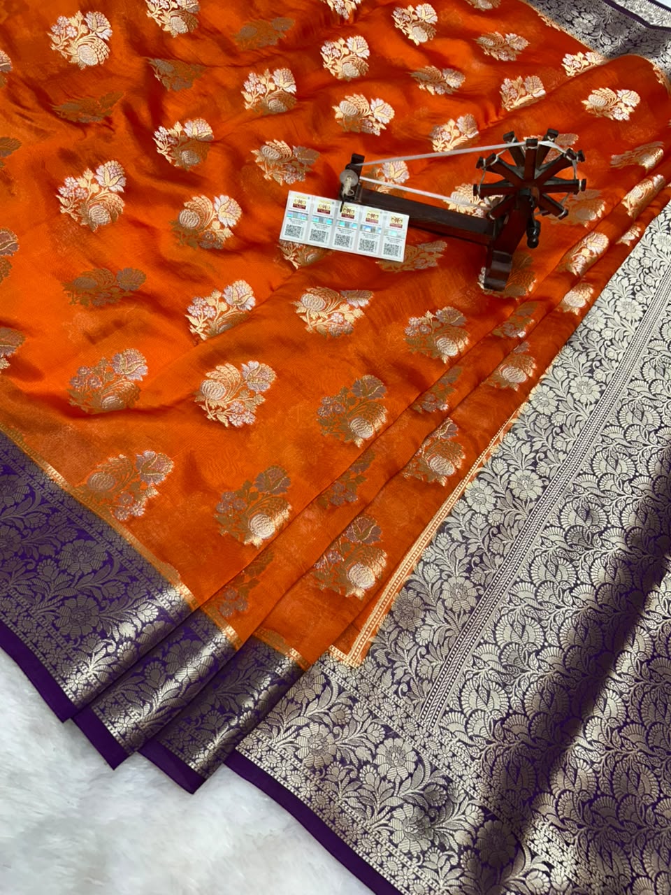 Pure Green Mango Silk Saree All Over Beautiful Sona Rupa Buta
