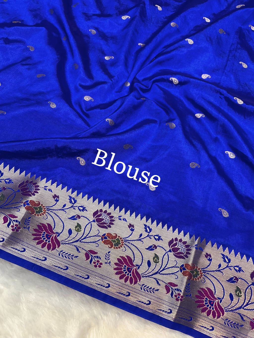 Banarasi Russian katan Silk Saree Tilfi Minakari Paithani Border