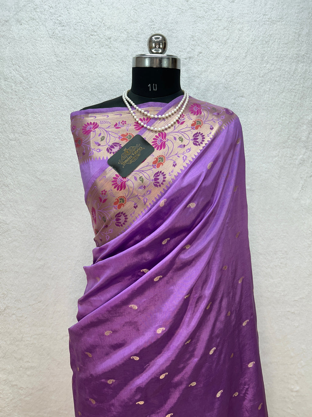 Banarasi Russian katan Silk Saree Tilfi Minakari Paithani Border