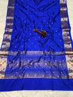 Banarasi Russian katan Silk Saree Tilfi Minakari Paithani Border