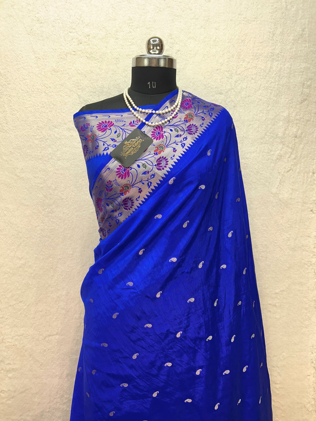 Banarasi Russian katan Silk Saree Tilfi Minakari Paithani Border