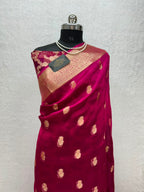 Banarasi Pure Glass Tissue Silk Saree All Over Beautiful Minakari Gala Buti