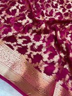 Banarasi Pure Glass Tissue Silk Saree All Over Beautiful Minakari Gala Buti