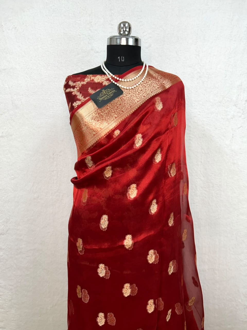 Banarasi Pure Glass Tissue Silk Saree All Over Beautiful Minakari Gala Buti