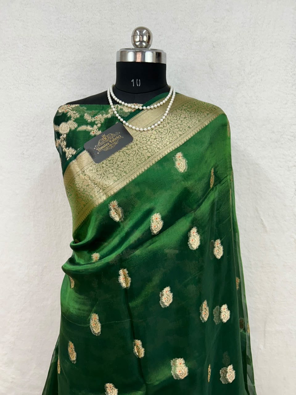 Banarasi Pure Glass Tissue Silk Saree All Over Beautiful Minakari Gala Buti