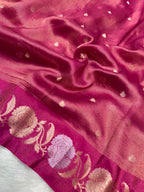 Banarasi Tissue Silk Saree Sona Rupa Weaving Border Satan Minakari