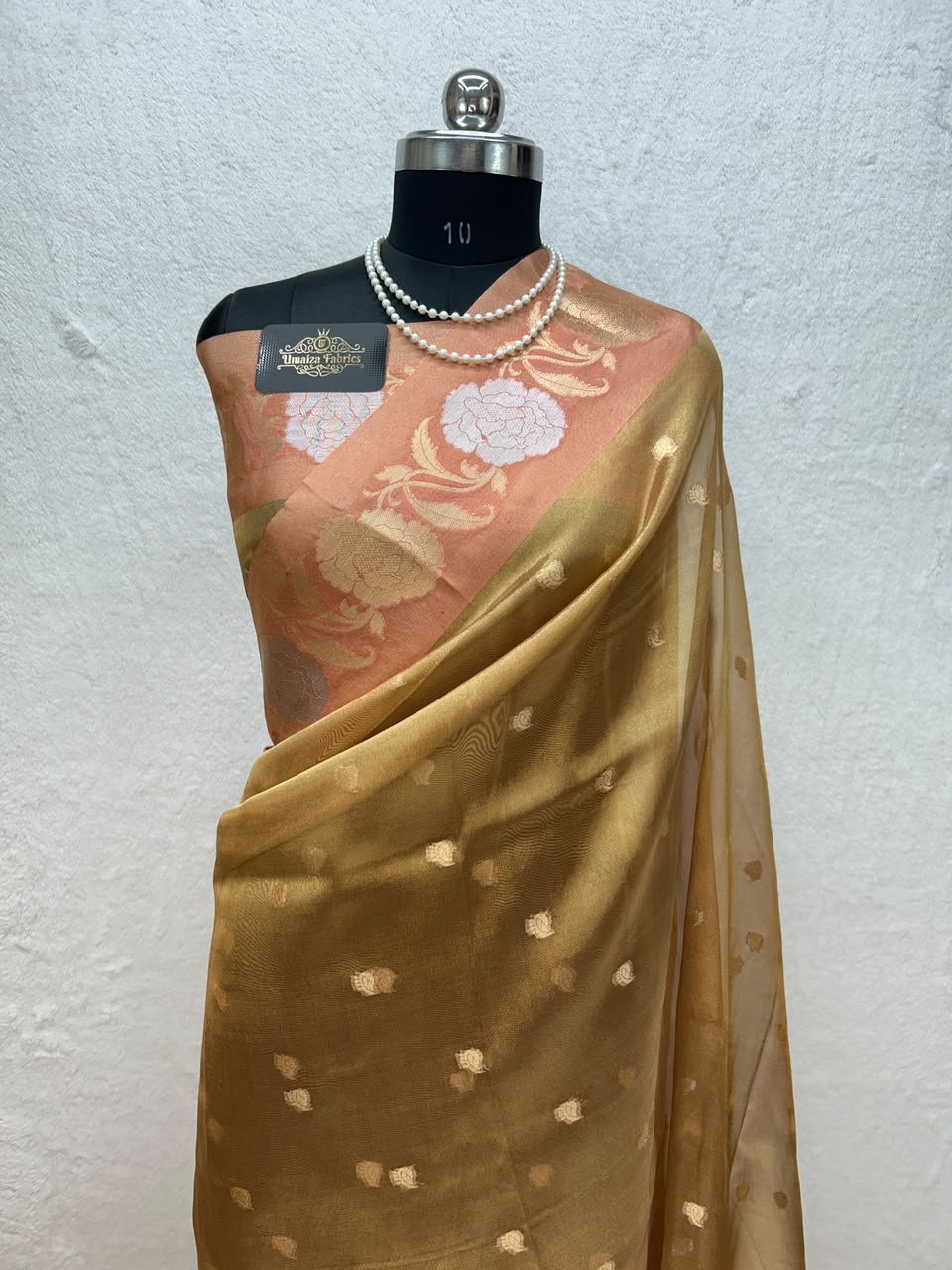 Banarasi Tissue Silk Saree Sona Rupa Weaving Border Satan Minakari