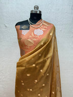 Banarasi Tissue Silk Saree Sona Rupa Weaving Border Satan Minakari