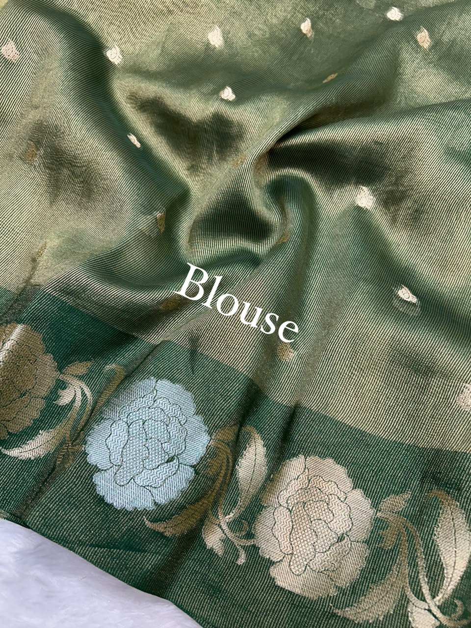 Banarasi Tissue Silk Saree Sona Rupa Weaving Border Satan Minakari