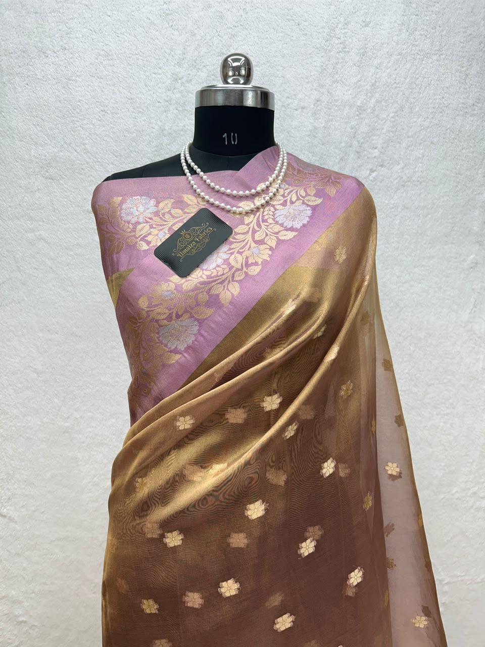 Banarasi Tissue Silk Saree Sona Rupa Weaving Border Satan Minakari
