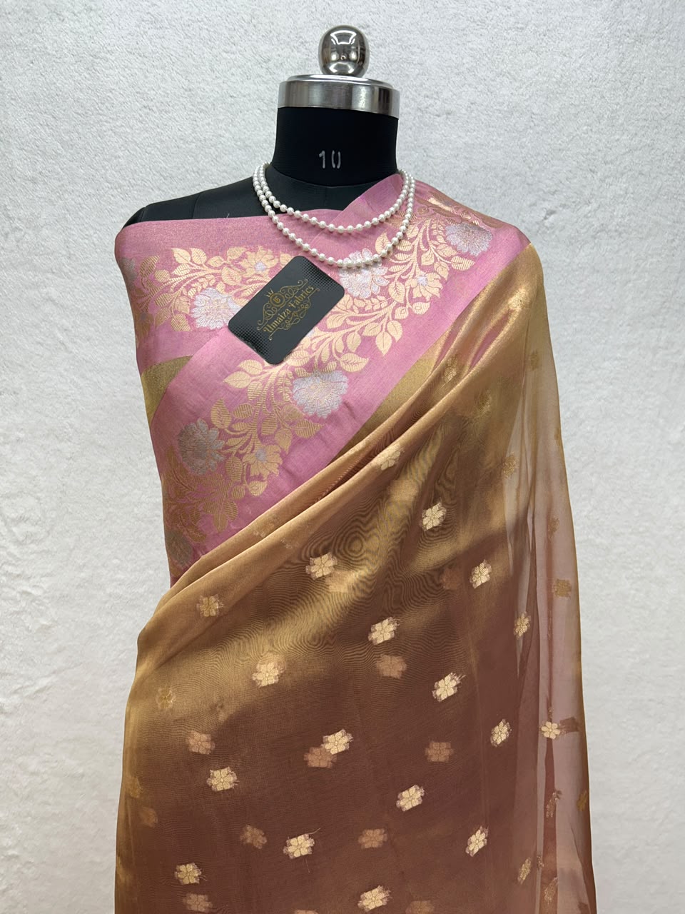 Banarasi Tissue Silk Saree Sona Rupa Weaving Border Satan Minakari