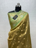 Banarasi Tissue Silk Saree Sona Rupa Weaving Border Satan Minakari