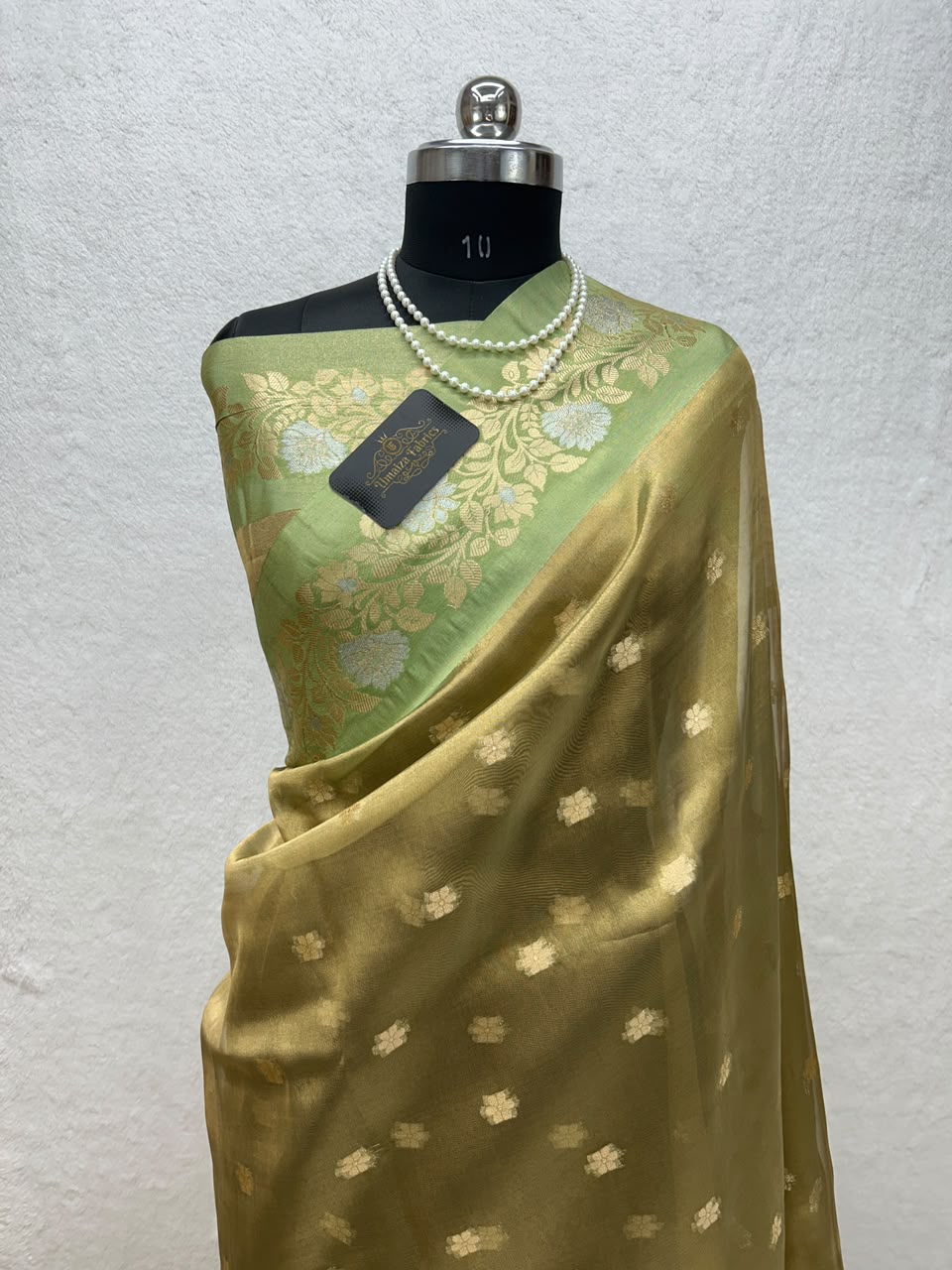Banarasi Tissue Silk Saree Sona Rupa Weaving Border Satan Minakari