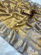 Banarasi Tissue Silk Saree Sona Rupa Weaving Border Satan Minakari