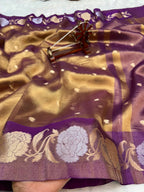 Banarasi Tissue Silk Saree Sona Rupa Weaving Border Satan Minakari
