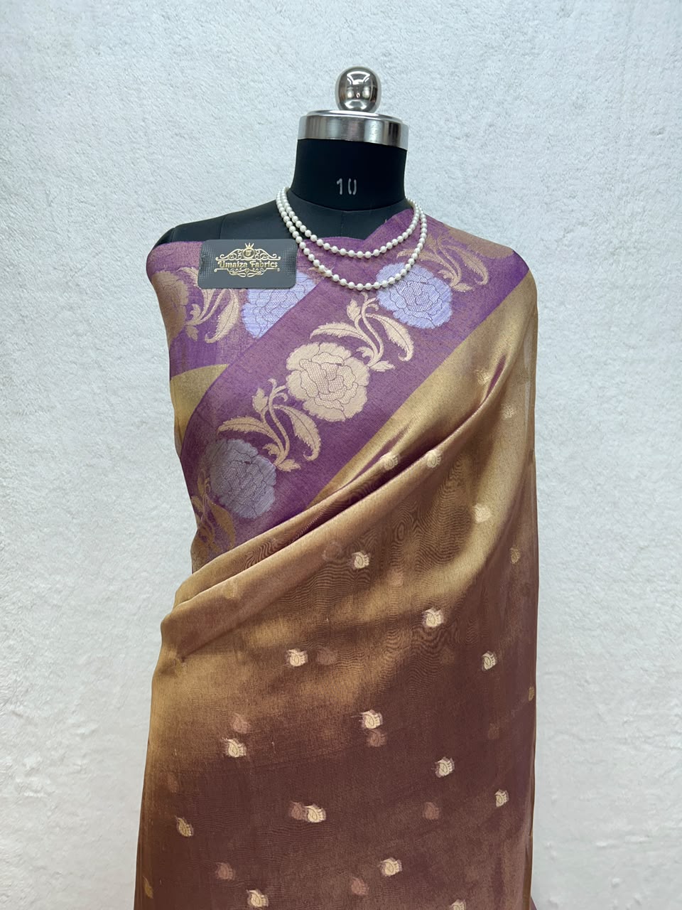 Banarasi Tissue Silk Saree Sona Rupa Weaving Border Satan Minakari