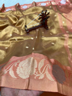 Banarasi Tissue Silk Saree Sona Rupa Weaving Border Satan Minakari
